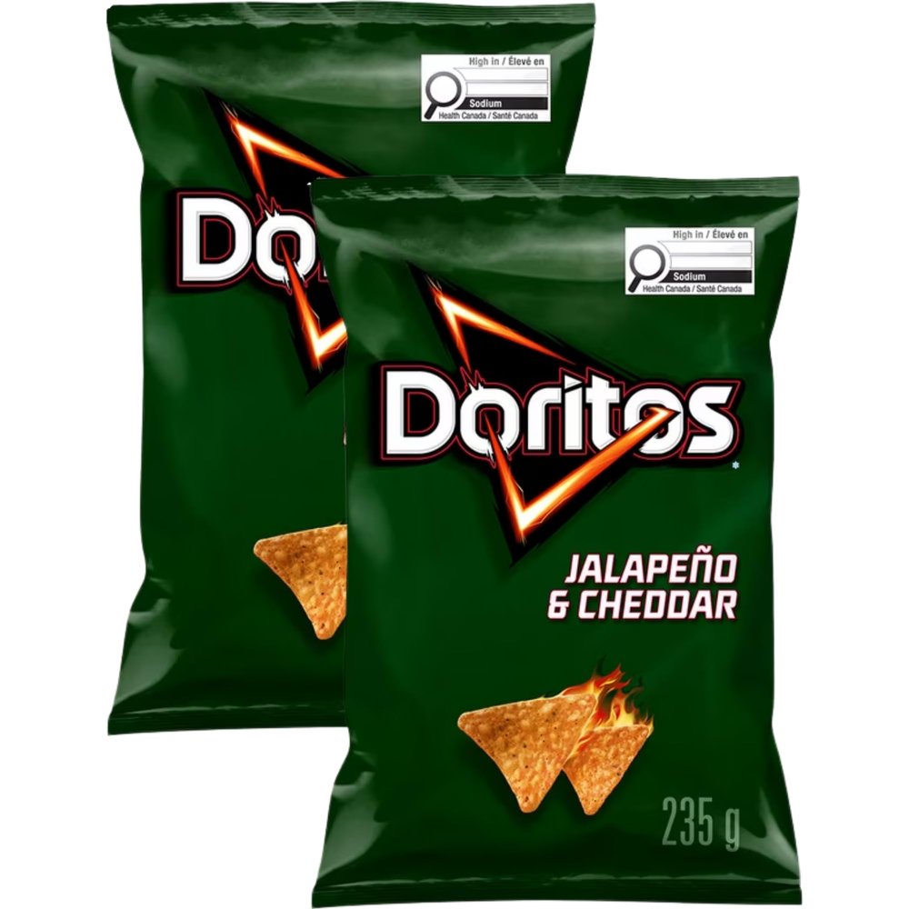 ZENVOIRA Doritos Jalapeo & Cheddar Flavoured Tortilla Chips - 235g - 2 Pk