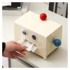 Home Decor Cute Puppet Tissue Box Large-Caliber Living Room Desktop Ornaments Napkin Storage Holder Tissue Box(Black) view 4