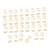 GLOGLOW 30 Gold Baseball Cap Shaped Table Number Holders 50mm Stainless Steel Card Holders with Shiny Metallic Finish for Wedding Birthday Party Decorations view 3