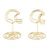 GLOGLOW 30 Gold Baseball Cap Shaped Table Number Holders 50mm Stainless Steel Card Holders with Shiny Metallic Finish for Wedding Birthday Party Decorations view 4