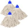 Cotton String Mop Head Replacement, Screw on Type, Water Absorption, Compatible with Standard Threading Pole, 3 Pack view 1
