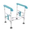 Florchest Toilet Safety Rails,Adjustable Height and Width Toilet Safety Frame for Elderly,330Lbs Foldable Toilet Safety Frame for Homes Hospitals Nursing Homes view 1