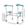 Florchest Toilet Safety Rails,Adjustable Height and Width Toilet Safety Frame for Elderly,330Lbs Foldable Toilet Safety Frame for Homes Hospitals Nursing Homes view 2
