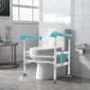 Florchest Toilet Safety Rails,Adjustable Height and Width Toilet Safety Frame for Elderly,330Lbs Foldable Toilet Safety Frame for Homes Hospitals Nursing Homes view 3
