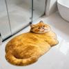 JINPIAOPIAO 3D Cats Bathroom Door Mat Fast Drying Absorbent Nonslip Floor Mat for Bathroom Kitchen Entryway Home Decors view 2