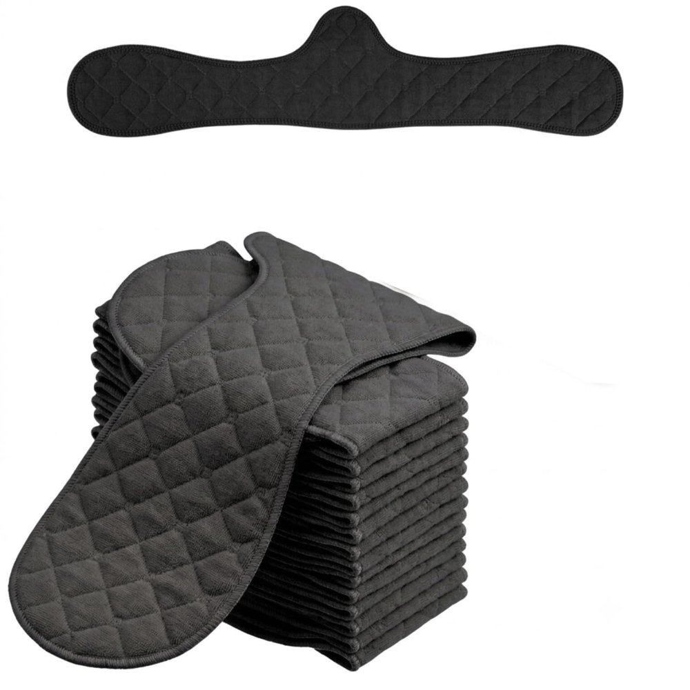 10Pack Boob Bra Towel for Breast Towel Sling Bra Liners for Women 3 Layer Reusable Underboob Sweat Absorber (10PCS,Black)
