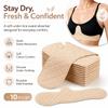 10Pack Boob Bra Towel for Breast Towel Sling Bra Liners for Women 3 Layer Reusable Underboob Sweat Absorber (5PCS,White) view 2