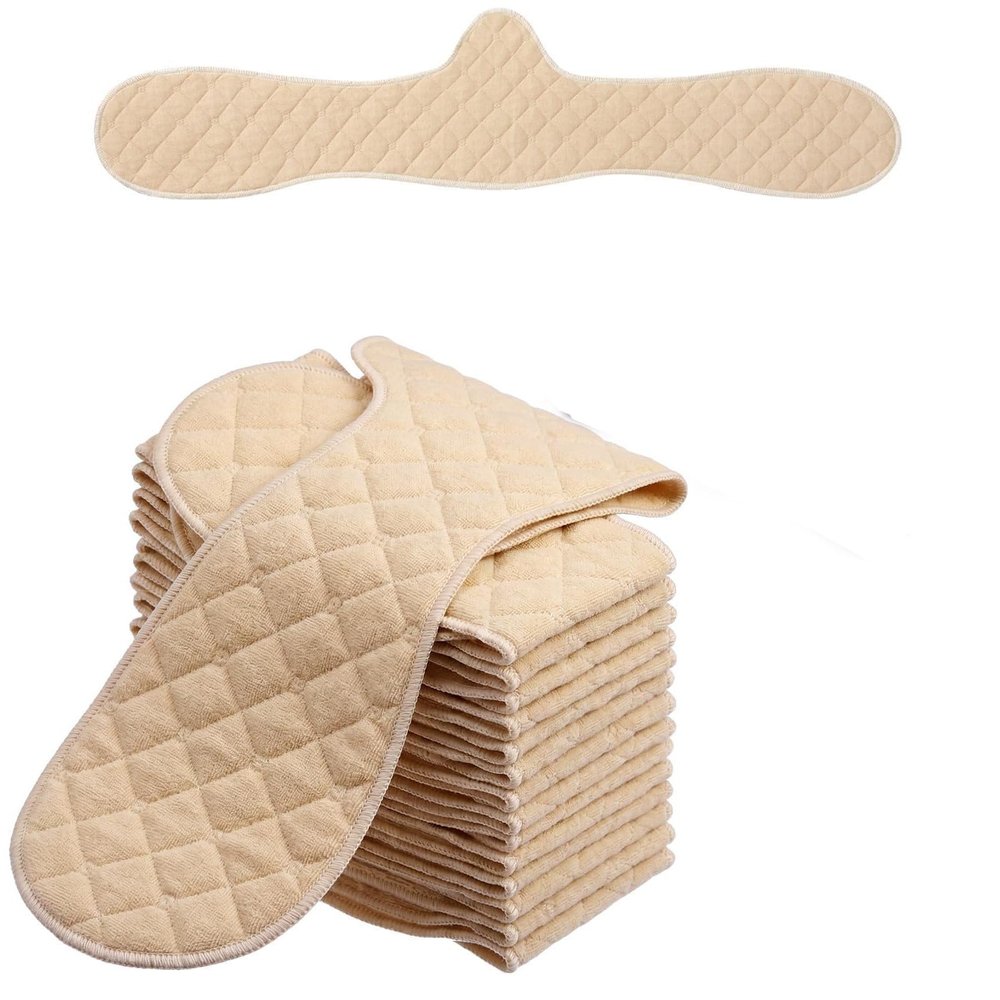10Pack Boob Bra Towel for Breast Towel Sling Bra Liners for Women 3 Layer Reusable Underboob Sweat Absorber (5PCS,Beige)
