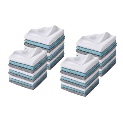 36-Pack Microfiber Cleaning Cloths, 11" x 11", Ultra Absorbent Dishcloths for Kitchen, Reusable Wash Rags for Housekeeping, Glass Cleaning, Car Detailing, 190 GSM (Assorted Colors)