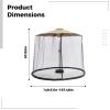 Patio Mosquito Net for 149.6-157.5 in Umbrellas, Outdoor Bug Protection, 90.6 in Tall, Black Polyester, Double Door, Fits Roman Offset, Ideal for Summer view 2