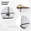 Patio Mosquito Net for 149.6-157.5 in Umbrellas, Outdoor Bug Protection, 90.6 in Tall, Black Polyester, Double Door, Fits Roman Offset, Ideal for Summer view 3