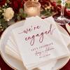 Luxury Custom Pack 15pcs to 1000pcs Engagement Napkins, We're Engaged, Engagement Party Decorations, Beverage Cocktail Luncheon Dinner Napkins 51 view 4