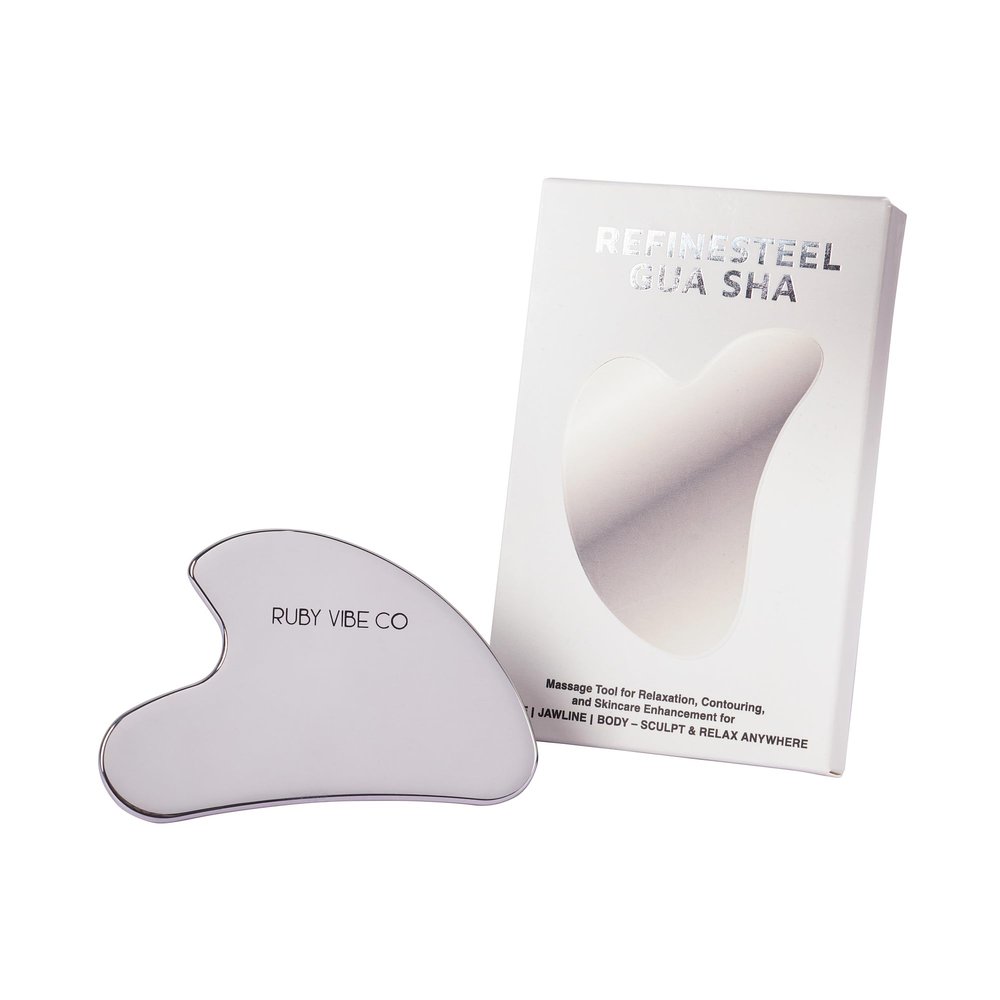 Stainless Steel Gua Sha, Guasha Tool for Face and Body, Face Gua Sha Facial Tools, Facial Massager, Face Sculpting Tool and Body Gua Sha Tool for Skincare Routine