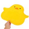 HOODANCOS 2pcs Silicone Shower Foot Scrubber Mat with Non-Slip Suction Cups, Small Yellow Duck Shape, Foot Cleaning and Massage Pad for Bathroom Use, Suitable for Adults view 3