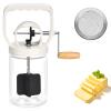 CAROD Traditional Manual Butter Churn Maker, 1.2L Capacity Glass Jar with Sifting Lid, Create Delicious Homemade Butter within 15 Min, Upgraded Design Protect from Injury view 1