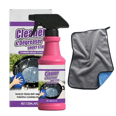 Fast Acting Heavy Duty Grill Degreaser Spray, 120ML BBQ Grill Cleaner1 Set
