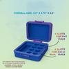 Compatible with Peptide Storage Organizer Case for 3ml 5ml 10ml Vials, Combo Peptide Travel Storage Box for BAC Water, GLP-1 and Injection Vials (Blue-Violet) view 3