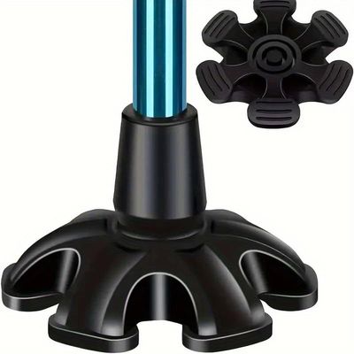 3/4 inch (About 1.9cm) Heavy-Duty self-Supporting Rubber Cane tip Cane Support with 6 Rubber feet, Suitable for Walking Sticks, Walking Sticks and Folding Walking Sticks.