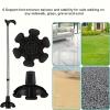3/4 inch (About 1.9cm) Heavy-Duty self-Supporting Rubber Cane tip Cane Support with 6 Rubber feet, Suitable for Walking Sticks, Walking Sticks and Folding Walking Sticks. view 4