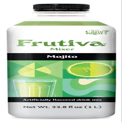 Frutiva Mojito Mix, Made with Real Cane Sugar, Makes 22 Cocktails and Mocktails, 33.8 Fl Oz