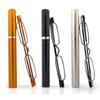 MicroVision Optical Original Mini Reader Reading Glasses 3 Pack With Tube Case, Durable Stainless Steel Frame For Women and Men Lightweight & Pocket-Sized Eyeglasses Black, Silver & Gold, +2.00 view 1