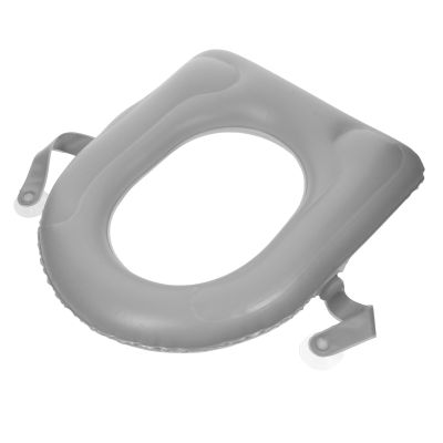 HEMOTON Inflatable PVC Toilet Seat Cushion with Suction Cups, Anti-Slip and Easy to Clean Toilet Heightening Pad for Seniors, Suitable for Households and Travel Use