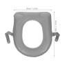 HEMOTON Inflatable PVC Toilet Seat Cushion with Suction Cups, Anti-Slip and Easy to Clean Toilet Heightening Pad for Seniors, Suitable for Households and Travel Use view 2