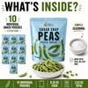 Freeze-Dried Sugar Snap Peas (10 Snack Pouches) Garden-Fresh Crunch with Sea Salt | Real Sugar Snap Peas, Non-GMO | Healthy On-the-Go Snack | Wise Harvest view 2