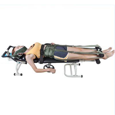 Folding Spinal Correction Bed, Cervical Lumbar Traction Equipment for Body Stretching, Ideal for Cervical Spondylosis and Lumbar Disc Herniation