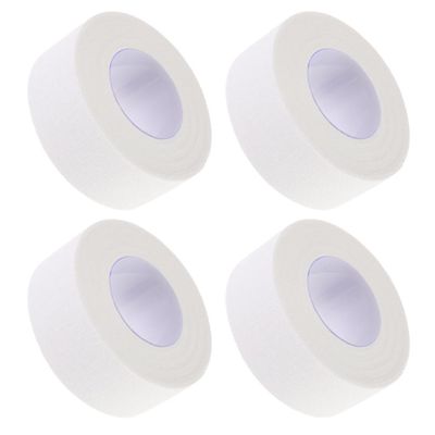 CIYODO 4 Rolls Gentle Adhesion Cotton Fabric Tape, Comfortable Breathable Self-Adhesive Bandage for Skin Protection and Crack Prevention, for Finger and Wound Care