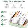 A8 Waterproof Pill Pouch Organizer Set with 14 Zipper Storage Bags (Green) view 3