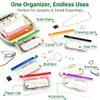 A8 Waterproof Pill Pouch Organizer Set with 14 Zipper Storage Bags (Green) view 4