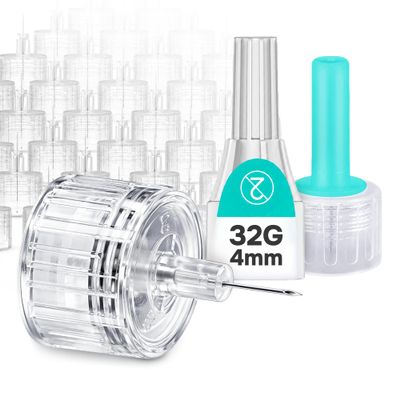 ONE-CARE Pen Tips 32G x 4mm, Twist-On, Thin-Wall Design, 100/bx,ref.3012-03