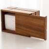 Black Walnut Tissue Dispenser Box Wooden Dining Table Paper Container (18x12x9cm) view 4