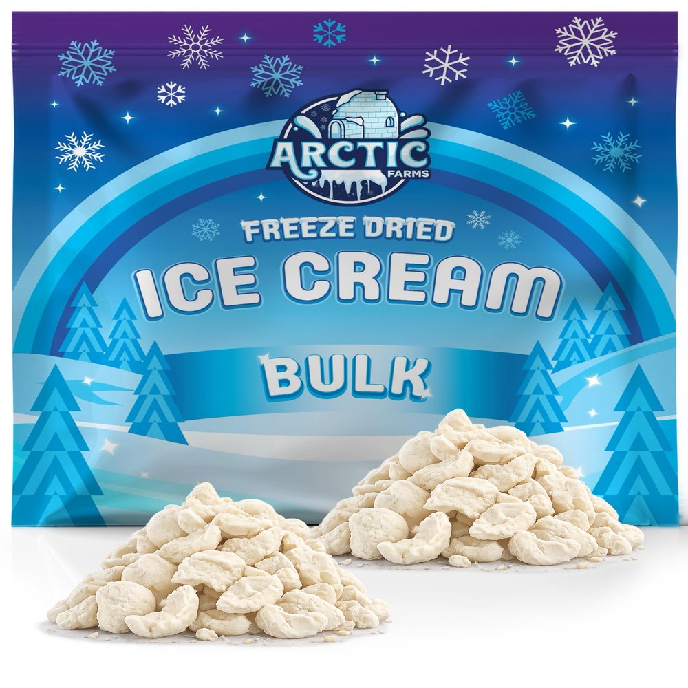 Arctic Farms Freeze-Dried Protein Ice Cream - Vanilla - Bulk (18 oz) | Zero Added Sugar, High Protein, A2A2 Milk, No Freezer Needed