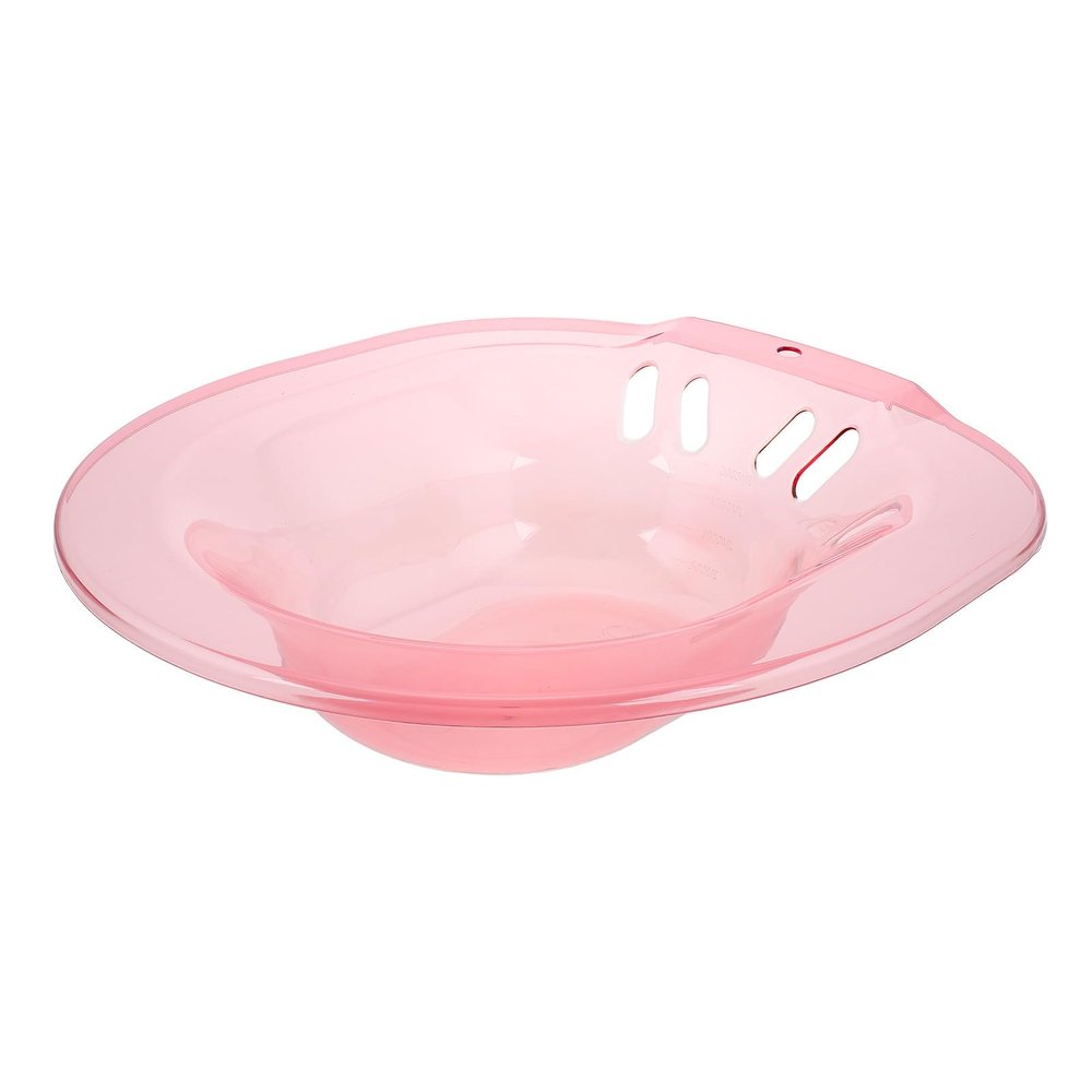 Balacoo Postpartum Care Sitz Bath for Toilet Ergonomically Designed Comfortable Plastic Basin, Easy to Store Pink Tub for Home, Hospitals, and Treatment Soaking