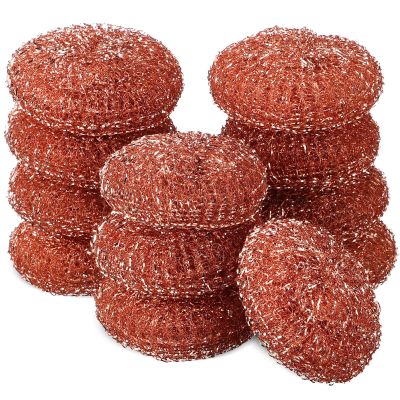 Beavorty 12pcs Stainless Steel Pot Scrubber for Kitchen Use, Efficient and Labor-Saving Dish Scrubber with Sturdy Shape and Tight Winding, for Stove Tops and Oven Cleaning