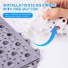 Anneome 4pcs Non Skid Shower Mats for Bathroom with Hollow Design TPE Material Quick Dry Interlocking Bath Mat with Drainage Holes for Shower Rooms and Bathrooms view 3