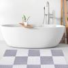 Anneome 4pcs Non Skid Shower Mats for Bathroom with Hollow Design TPE Material Quick Dry Interlocking Bath Mat with Drainage Holes for Shower Rooms and Bathrooms view 4
