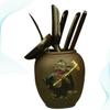 JOYOFREELY 6 Pcs Ebony Wood Tea Making Tool Kit Chinese Kung Fu Tea Set for Office Elegant and Delicate Design view 4