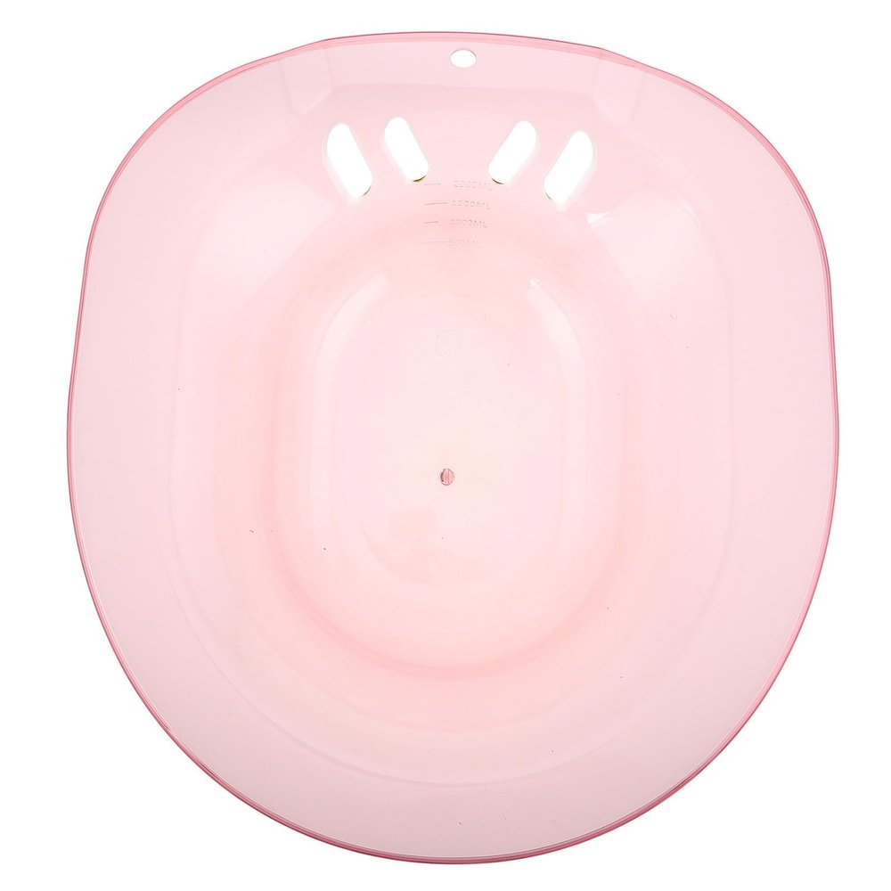 Hoement Postpartum Basin Sitz Bath for Toilet Use, Easy to Clean Plastic Tub Comfortable Ergonomic Design, Multifunctional Soak Bath for Women in Hospitals and Nursing Homes