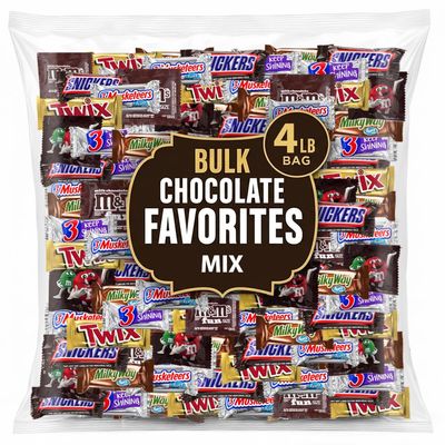 Assorted Chocolate Candy Mix Individually Wrapped Chocolate Variety Pack Bulk Candy for Parties, Events & Offices 4 lb Bag