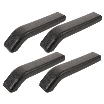 ibasenice 4pcs Armrest Cushion Pads Replacement for Manual Wheelchairs, Ergonomic Design with Comfortable Grip, Sturdy Black Abs Material, Waterproof and Wear-Resistant Armrest Accessories