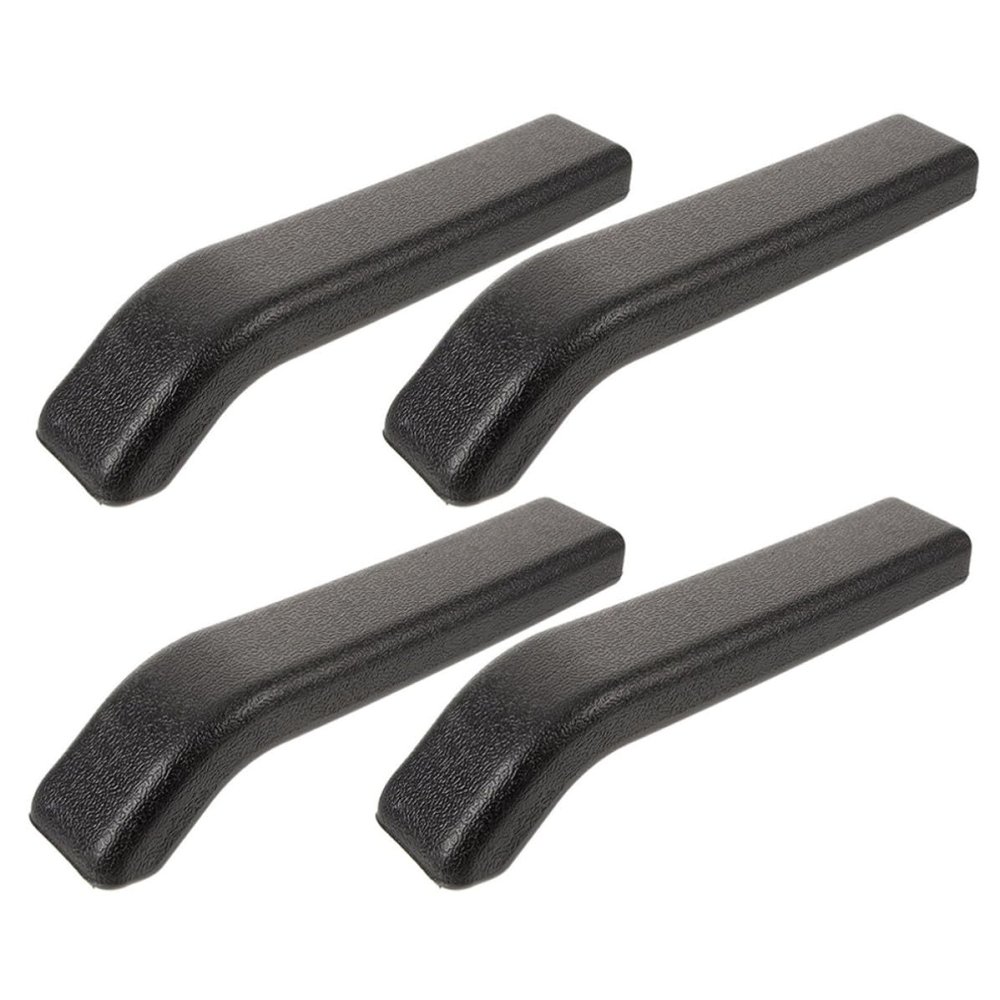 ibasenice 4pcs Armrest Cushion Pads Replacement for Manual Wheelchairs, Ergonomic Design with Comfortable Grip, Sturdy Black Abs Material, Waterproof and Wear-Resistant Armrest Accessories