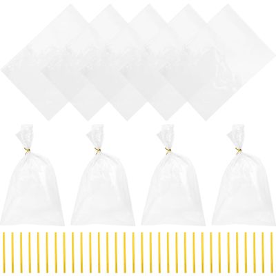 ZUNOXAZ 100pcs Plastic Bread Bags for Homemade Bread and Cookies with Tie Closure, Sturdy Food Storage Pouches for Fresh Pastries in Bakeries and Parties