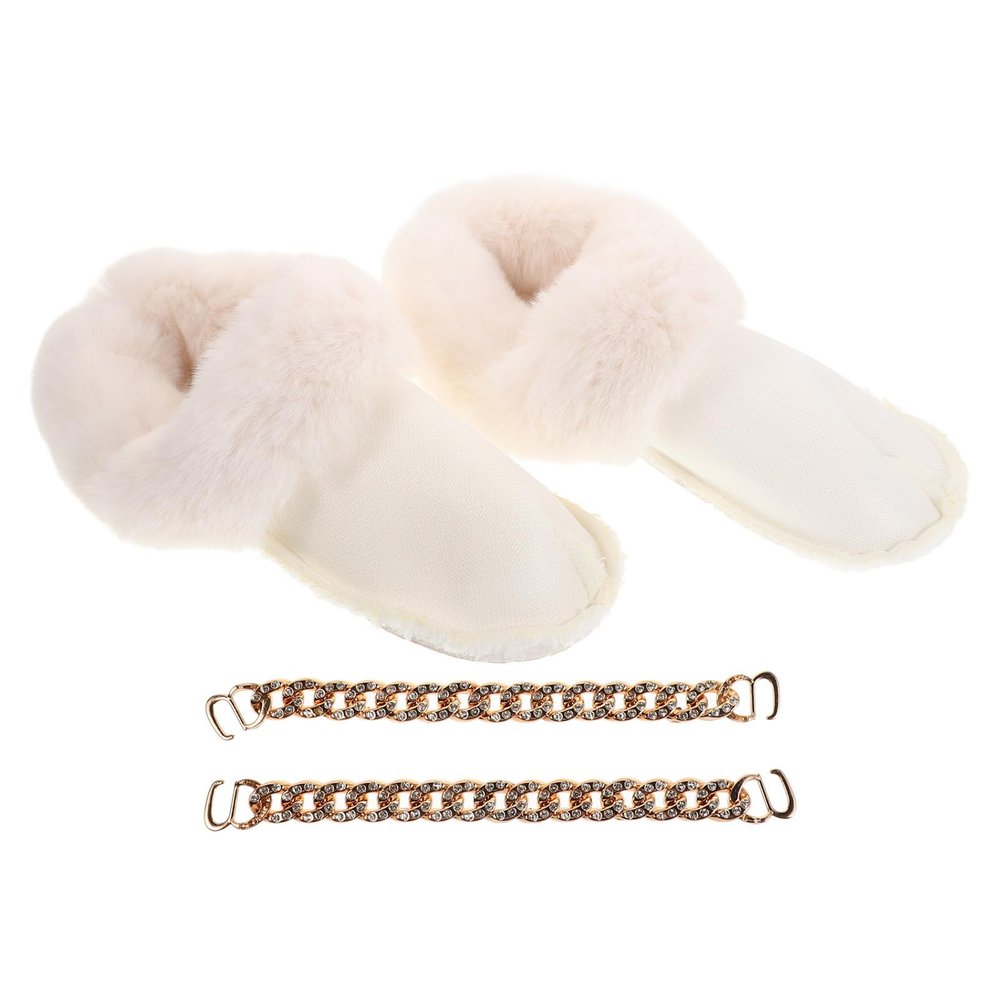 BESPORTBLE Detachable Plush Hole Shoe Liner Insole Insert for Winter Warmth, Soft Cotton Material Easy Slip-on Design, for Camping and Hiking, Protects Shoes from Dirt and Wear