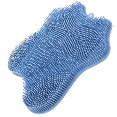 HEANUJJ Shower Foot Scrubber Mat with Suction Cups, Silicone Foot Massage Bath Mat Featuring Comfortable Material and Multi-Function Design for Bathroom and Shower Use