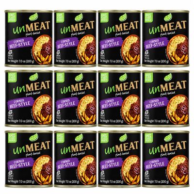 unMEAT Vegan Corned Beef Style, Ready to Eat, 7 oz, Pack of 12