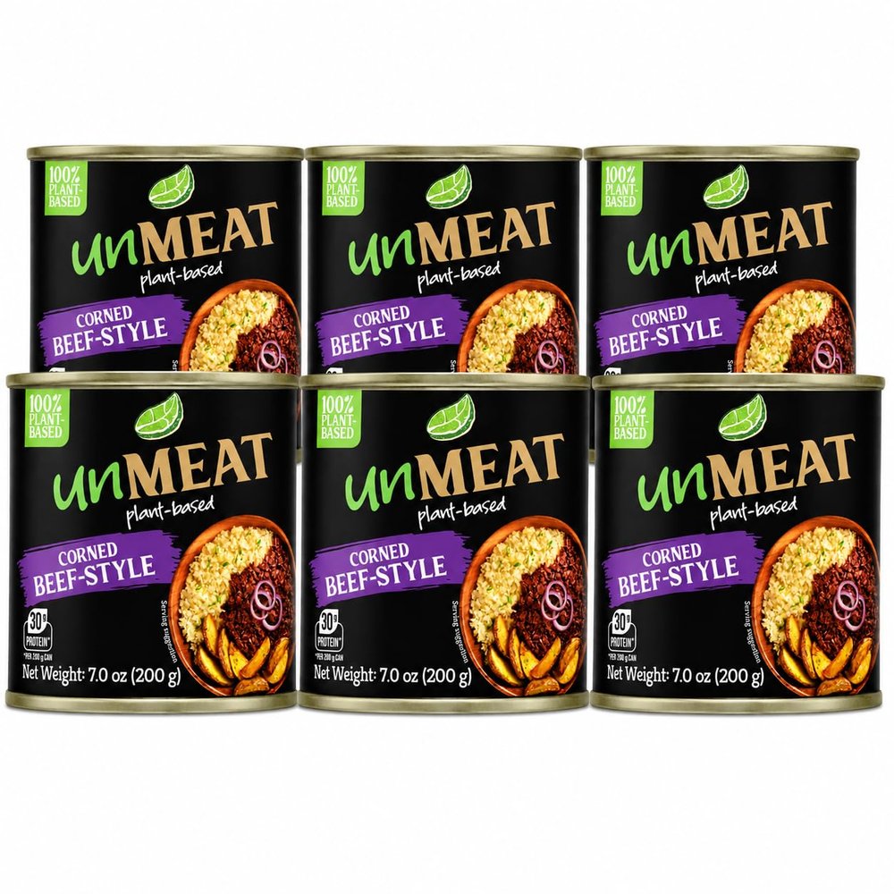 unMEAT Vegan Corned Beef Style, Ready to Eat, 7 oz, Pack of 6
