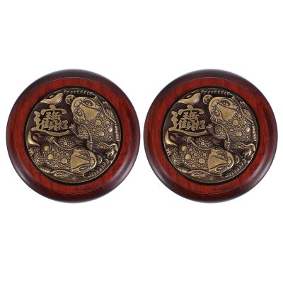 Totority Wooden Baoding Balls with Natural Wood Texture 2pcs for Hand Strengthening and Relaxation, Dual Sided Design for Meditation and Hand Exercise for Meditation and Exercise